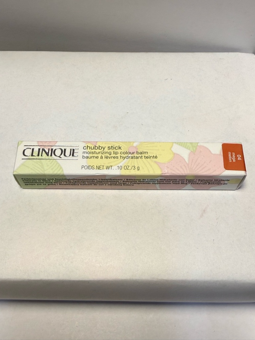 Clinique 04 Mega Melon Chubby Stick Moisturizing Lip Colour Balm Full Size New - Picture 3 of 5
